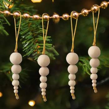 3τμχ Ξύλινες χάντρες Χειροποίητα Δημιουργικά Στολίδια Χριστουγεννιάτικων Δέντρων Διακοσμητικά Χριστουγεννιάτικα μενταγιόν για το σπίτι