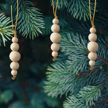 3τμχ Ξύλινες χάντρες Χειροποίητα Δημιουργικά Στολίδια Χριστουγεννιάτικων Δέντρων Διακοσμητικά Χριστουγεννιάτικα μενταγιόν για το σπίτι