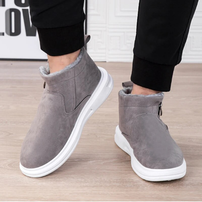 Мъжки ботуши Зимни обувки Топли кожени ботуши за сняг Ботуши Мъжки зимни ботуши Плюшени зимни маратонки Памучни ботуши с голям размер