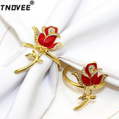 8Gb. Ziedu salvešu gredzeni Rožu salvešu gredzenu turētāja galda dekors kāzu Pateicības dienas banketam Ziemassvētku dzimšanas dienas ballītei ERW20