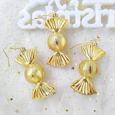 3gab/kaste Ziemassvētku balles rotājums Balice saldējums konfekšu formas Ziemassvētku eglītes piekarināms kulons mājas ballīte Navidad Ziemassvētku dekors 2024