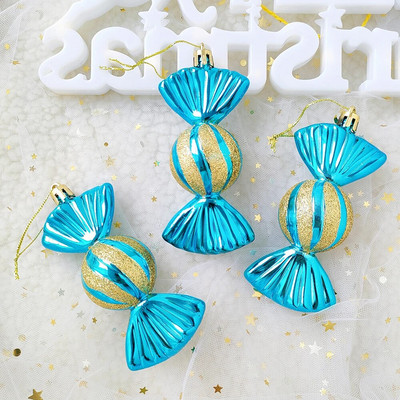 3gab/kaste Ziemassvētku balles rotājums Balice saldējums konfekšu formas Ziemassvētku eglītes piekarināms kulons mājas ballīte Navidad Ziemassvētku dekors 2024