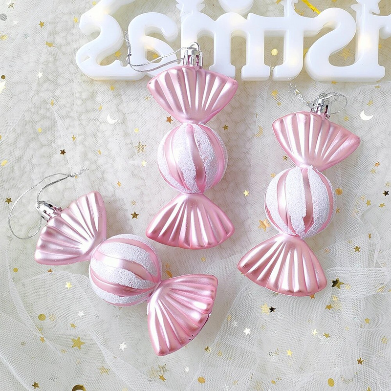 3gab/kaste Ziemassvētku balles rotājums Balice saldējums konfekšu formas Ziemassvētku eglītes piekarināms kulons mājas ballīte Navidad Ziemassvētku dekors 2024