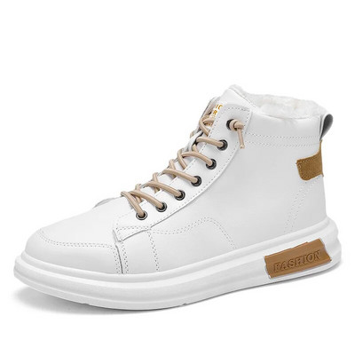 2022. gada ziemas zābaki vīriešiem vīriešu kedas PU augšdaļa, silti, ērta iekšpuse, gumijas zole Modes vīriešu ikdienas apavi Zapatillas Hombre