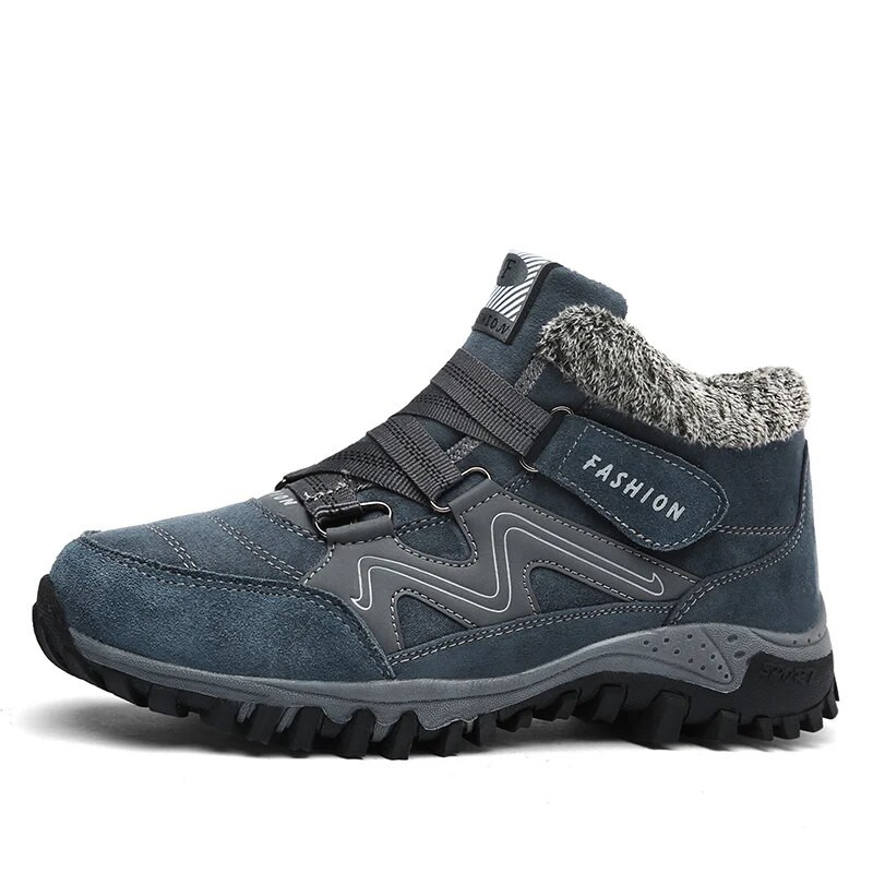 Ανδρικά χειμερινά παπούτσια 2020 Μπότες αστράγαλο Μόδα βελούδινες χειμερινές μπότες ανδρικές μπότες που διατηρούνται ζεστές και αναπνέουν αντιολισθητικά Παπούτσια ασφαλείας Μέγεθος 47