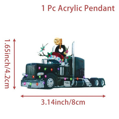 Κρεμαστό χριστουγεννιάτικο δέντρο 2023 Ακρυλικό επίπεδο χαριτωμένο καρτούν στολίδι κρεμαστό αυτοκινήτου διακόσμηση σπιτιού Χριστουγεννιάτικες προμήθειες Navidad Noel Πρωτοχρονιά 2024