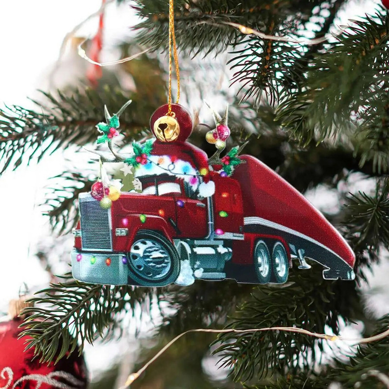 Κρεμαστό χριστουγεννιάτικο δέντρο 2023 Ακρυλικό επίπεδο χαριτωμένο καρτούν στολίδι κρεμαστό αυτοκινήτου διακόσμηση σπιτιού Χριστουγεννιάτικες προμήθειες Navidad Noel Πρωτοχρονιά 2024