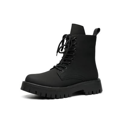 Britu stila zābaki ar biezu zoli Vīriešu īsi zābaki Motozābaki Kovboju zābaki Augstas kvalitātes augstas kvalitātes ādas zābaki vīriešiem