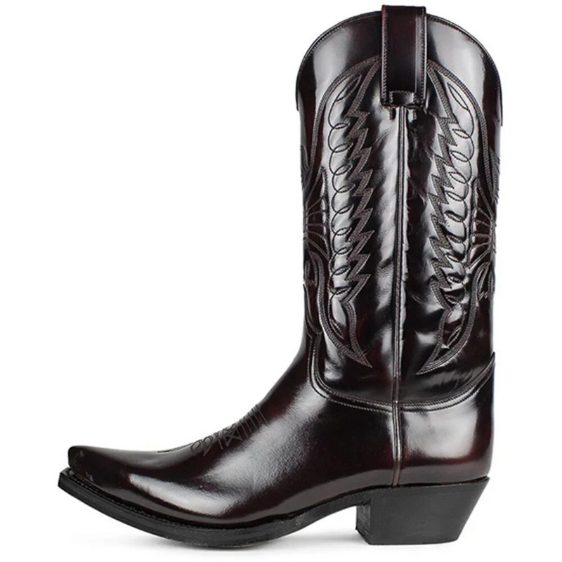 2023-as hegyes orrú Western Cowboy csizma Férfi Őszi Vízálló Plus Size Platform csizma Csúszásmentes járócipő Sapatos Para Hombre