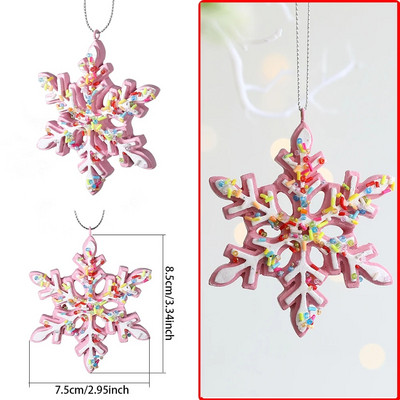 Jõulud väike maja lumehelves sõõriku kujuga kaunistus jõulupuu rippuvad ripatsid Kodupidu Navidadi jõulukaunistus 2024