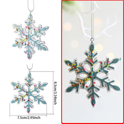 Jõulud väike maja lumehelves sõõriku kujuga kaunistus jõulupuu rippuvad ripatsid Kodupidu Navidadi jõulukaunistus 2024