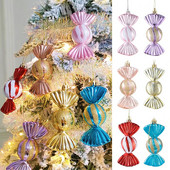 3db/doboz Karácsonyi cukorka golyók dísz Balice cukorka formák karácsonyfára függő medálok Otthoni parti Navidad karácsonyi dekoráció 2024