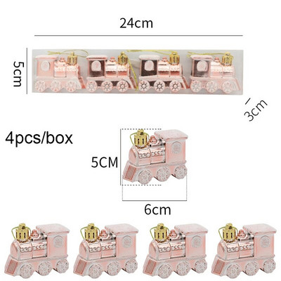 4τμχ/κουτί Χριστουγεννιάτικα στολίδια για χριστουγεννιάτικο δέντρο Ηλεκτροκίνητο χριστουγεννιάτικο μενταγιόν για χριστουγεννιάτικο μενταγιόν για πρωτοχρονιάτικο πάρτι για το σπίτι DIY Διακοσμήσεις Navidad