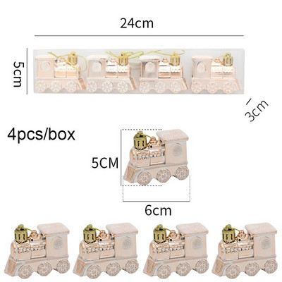 4τμχ/κουτί Χριστουγεννιάτικα στολίδια για χριστουγεννιάτικο δέντρο Ηλεκτροκίνητο χριστουγεννιάτικο μενταγιόν για χριστουγεννιάτικο μενταγιόν για πρωτοχρονιάτικο πάρτι για το σπίτι DIY Διακοσμήσεις Navidad