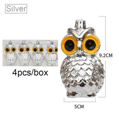 4τμχ/κουτί Χριστουγεννιάτικα στολίδια για χριστουγεννιάτικο δέντρο Ηλεκτροκίνητο χριστουγεννιάτικο μενταγιόν για χριστουγεννιάτικο μενταγιόν για πρωτοχρονιάτικο πάρτι για το σπίτι DIY Διακοσμήσεις Navidad