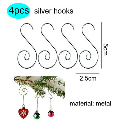 4τμχ/κουτί Χριστουγεννιάτικα στολίδια για χριστουγεννιάτικο δέντρο Ηλεκτροκίνητο χριστουγεννιάτικο μενταγιόν για χριστουγεννιάτικο μενταγιόν για πρωτοχρονιάτικο πάρτι για το σπίτι DIY Διακοσμήσεις Navidad