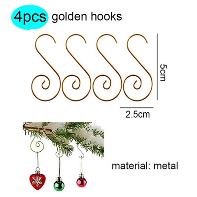 4τμχ/κουτί Χριστουγεννιάτικα στολίδια για χριστουγεννιάτικο δέντρο Ηλεκτροκίνητο χριστουγεννιάτικο μενταγιόν για χριστουγεννιάτικο μενταγιόν για πρωτοχρονιάτικο πάρτι για το σπίτι DIY Διακοσμήσεις Navidad