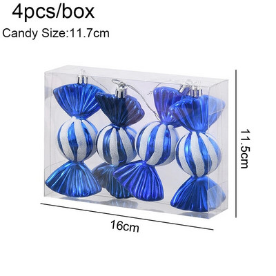 4τμχ/κουτί Χριστουγεννιάτικα στολίδια για χριστουγεννιάτικο δέντρο Ηλεκτροκίνητο χριστουγεννιάτικο μενταγιόν για χριστουγεννιάτικο μενταγιόν για πρωτοχρονιάτικο πάρτι για το σπίτι DIY Διακοσμήσεις Navidad