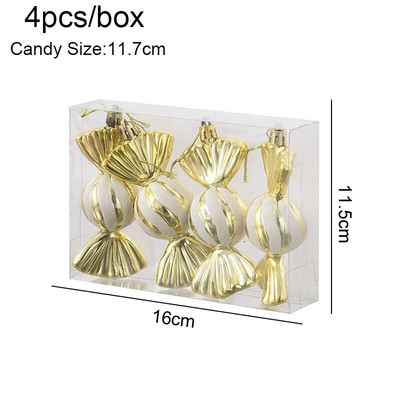 4τμχ/κουτί Χριστουγεννιάτικα στολίδια για χριστουγεννιάτικο δέντρο Ηλεκτροκίνητο χριστουγεννιάτικο μενταγιόν για χριστουγεννιάτικο μενταγιόν για πρωτοχρονιάτικο πάρτι για το σπίτι DIY Διακοσμήσεις Navidad