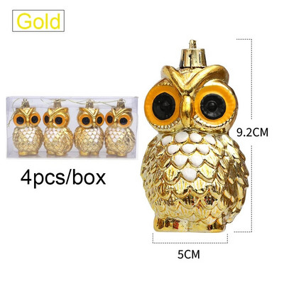 4τμχ/κουτί Χριστουγεννιάτικα στολίδια για χριστουγεννιάτικο δέντρο Ηλεκτροκίνητο χριστουγεννιάτικο μενταγιόν για χριστουγεννιάτικο μενταγιόν για πρωτοχρονιάτικο πάρτι για το σπίτι DIY Διακοσμήσεις Navidad