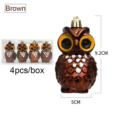 4τμχ/κουτί Χριστουγεννιάτικα στολίδια για χριστουγεννιάτικο δέντρο Ηλεκτροκίνητο χριστουγεννιάτικο μενταγιόν για χριστουγεννιάτικο μενταγιόν για πρωτοχρονιάτικο πάρτι για το σπίτι DIY Διακοσμήσεις Navidad