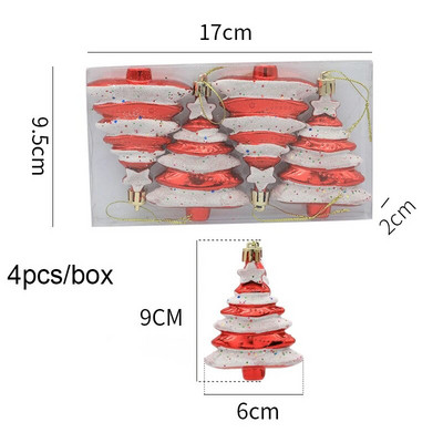 Χριστουγεννιάτικες διακοσμήσεις σπιτιού 2023 4 τμχ/κουτί Ζωγραφισμένο νερό σταγόνα καραμέλα Χιόνι Σπίτι Χριστουγεννιάτικο Δέντρο Κρεμαστό Πρωτοχρονιάτικο Χριστουγεννιάτικο πάρτι