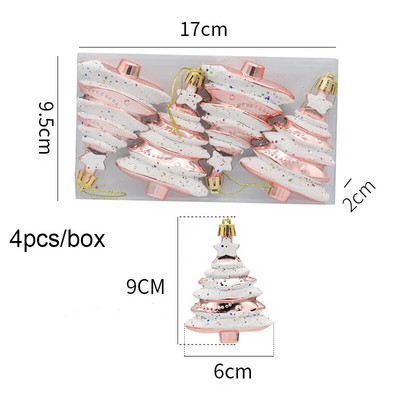 Χριστουγεννιάτικες διακοσμήσεις σπιτιού 2023 4 τμχ/κουτί Ζωγραφισμένο νερό σταγόνα καραμέλα Χιόνι Σπίτι Χριστουγεννιάτικο Δέντρο Κρεμαστό Πρωτοχρονιάτικο Χριστουγεννιάτικο πάρτι