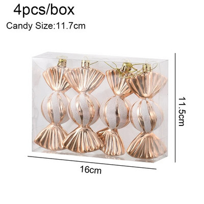 Χριστουγεννιάτικες διακοσμήσεις σπιτιού 2023 4 τμχ/κουτί Ζωγραφισμένο νερό σταγόνα καραμέλα Χιόνι Σπίτι Χριστουγεννιάτικο Δέντρο Κρεμαστό Πρωτοχρονιάτικο Χριστουγεννιάτικο πάρτι