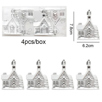 Χριστουγεννιάτικες διακοσμήσεις σπιτιού 2023 4 τμχ/κουτί Ζωγραφισμένο νερό σταγόνα καραμέλα Χιόνι Σπίτι Χριστουγεννιάτικο Δέντρο Κρεμαστό Πρωτοχρονιάτικο Χριστουγεννιάτικο πάρτι