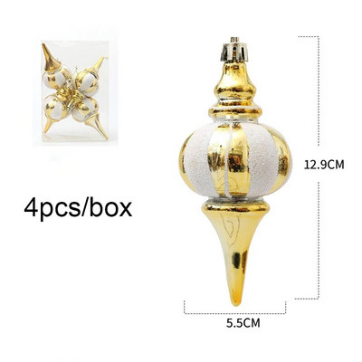 Χριστουγεννιάτικες διακοσμήσεις σπιτιού 2023 4 τμχ/κουτί Ζωγραφισμένο νερό σταγόνα καραμέλα Χιόνι Σπίτι Χριστουγεννιάτικο Δέντρο Κρεμαστό Πρωτοχρονιάτικο Χριστουγεννιάτικο πάρτι