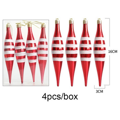 Χριστουγεννιάτικες διακοσμήσεις σπιτιού 2023 4 τμχ/κουτί Ζωγραφισμένο νερό σταγόνα καραμέλα Χιόνι Σπίτι Χριστουγεννιάτικο Δέντρο Κρεμαστό Πρωτοχρονιάτικο Χριστουγεννιάτικο πάρτι