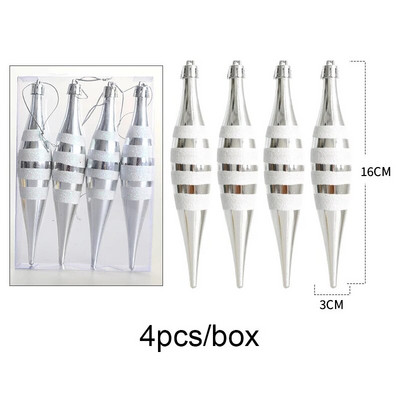 Χριστουγεννιάτικες διακοσμήσεις σπιτιού 2023 4 τμχ/κουτί Ζωγραφισμένο νερό σταγόνα καραμέλα Χιόνι Σπίτι Χριστουγεννιάτικο Δέντρο Κρεμαστό Πρωτοχρονιάτικο Χριστουγεννιάτικο πάρτι