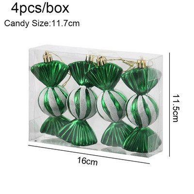 Χριστουγεννιάτικες διακοσμήσεις σπιτιού 2023 4 τμχ/κουτί Ζωγραφισμένο νερό σταγόνα καραμέλα Χιόνι Σπίτι Χριστουγεννιάτικο Δέντρο Κρεμαστό Πρωτοχρονιάτικο Χριστουγεννιάτικο πάρτι