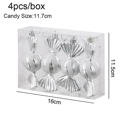 Χριστουγεννιάτικες διακοσμήσεις σπιτιού 2023 4 τμχ/κουτί Ζωγραφισμένο νερό σταγόνα καραμέλα Χιόνι Σπίτι Χριστουγεννιάτικο Δέντρο Κρεμαστό Πρωτοχρονιάτικο Χριστουγεννιάτικο πάρτι