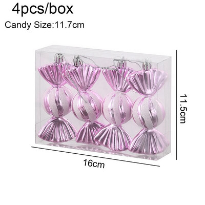 Χριστουγεννιάτικες διακοσμήσεις σπιτιού 2023 4 τμχ/κουτί Ζωγραφισμένο νερό σταγόνα καραμέλα Χιόνι Σπίτι Χριστουγεννιάτικο Δέντρο Κρεμαστό Πρωτοχρονιάτικο Χριστουγεννιάτικο πάρτι