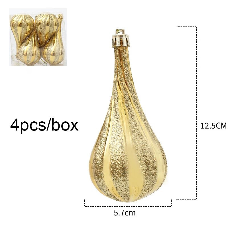 Χριστουγεννιάτικες διακοσμήσεις σπιτιού 2023 4 τμχ/κουτί Ζωγραφισμένο νερό σταγόνα καραμέλα Χιόνι Σπίτι Χριστουγεννιάτικο Δέντρο Κρεμαστό Πρωτοχρονιάτικο Χριστουγεννιάτικο πάρτι