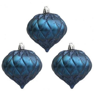 3 τεμάχια/Κουτί με λεπτή υφή Πλαστική διάταξη σκηνικών Στήριξη Γυαλιστερές μπάλες χριστουγεννιάτικων δέντρων σετ στολιδιών Χριστουγεννιάτικα πάρτι προμήθειες