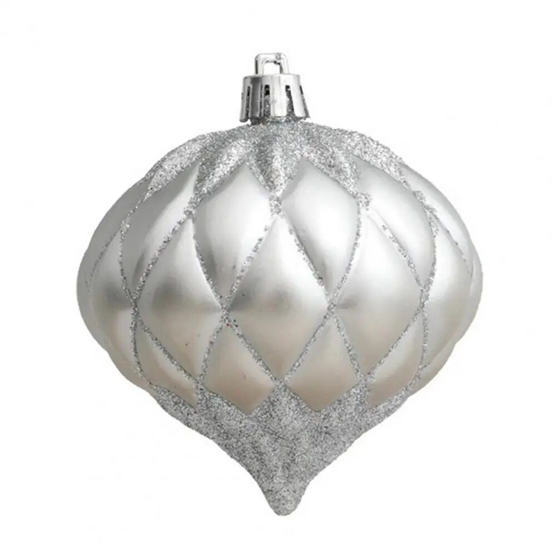 3 τεμάχια/Κουτί με λεπτή υφή Πλαστική διάταξη σκηνικών Στήριξη Γυαλιστερές μπάλες χριστουγεννιάτικων δέντρων σετ στολιδιών Χριστουγεννιάτικα πάρτι προμήθειες