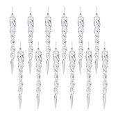 12PICES Jõulupidu tarned läbipaistvad jääpurikad ripats Jõulupuu kaunistus niit ripats puu kaunistused