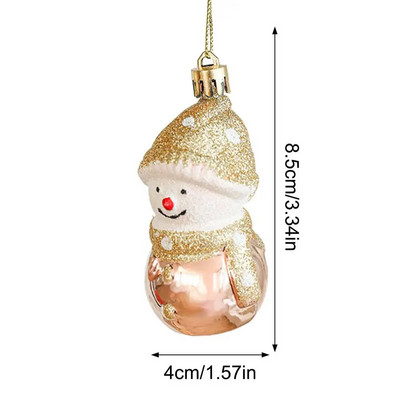 Ziemassvētku kulonu rotājumi Ziemassvētku eglītes gliemežnīcas sniegavīra formas rotājumi mazs kulons 2gab Svētku ballītes rotājumi