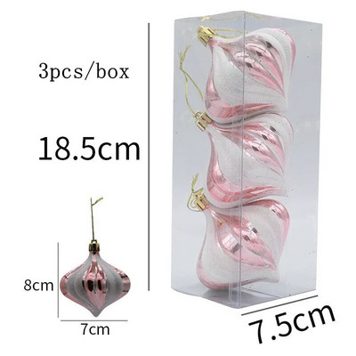 Ziemassvētku eglītes rotājums 8CM, 3gab