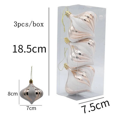 Ziemassvētku eglītes rotājums 8CM, 3gab