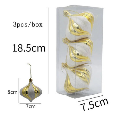 Ziemassvētku eglītes rotājums 8CM, 3gab