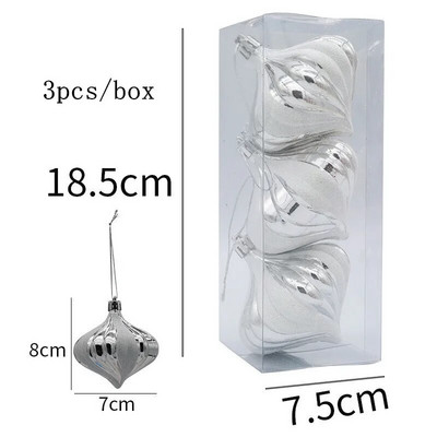 Ziemassvētku eglītes rotājums 8CM, 3gab