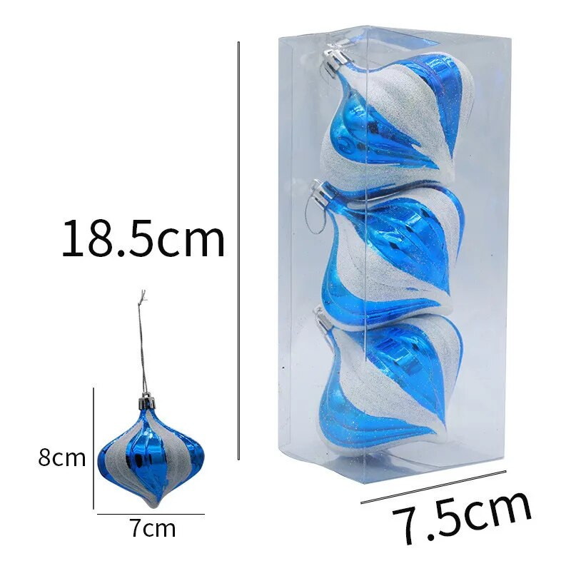 Ziemassvētku eglītes rotājums 8CM, 3gab