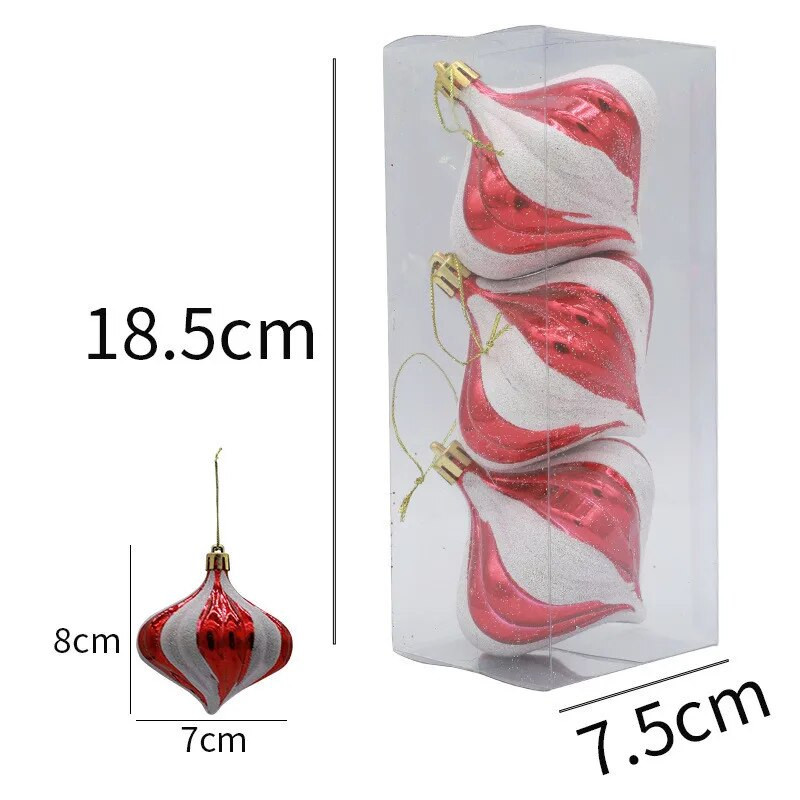 Ziemassvētku eglītes rotājums 8CM, 3gab