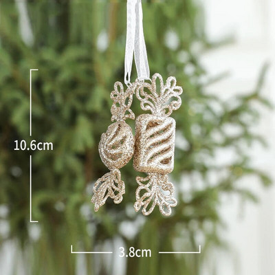 Ziemassvētku eglītes tauriņa rotājums Mājas Ziemassvētku ballīte Balts zvans kulons Kāzu rotājums Bērnu dāvana Ziemassvētku dekors