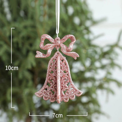 Ziemassvētku eglītes tauriņa rotājums Mājas Ziemassvētku ballīte Balts zvans kulons Kāzu rotājums Bērnu dāvana Ziemassvētku dekors