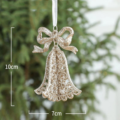 Ziemassvētku eglītes tauriņa rotājums Mājas Ziemassvētku ballīte Balts zvans kulons Kāzu rotājums Bērnu dāvana Ziemassvētku dekors