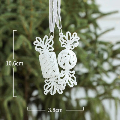 Ziemassvētku eglītes tauriņa rotājums Mājas Ziemassvētku ballīte Balts zvans kulons Kāzu rotājums Bērnu dāvana Ziemassvētku dekors